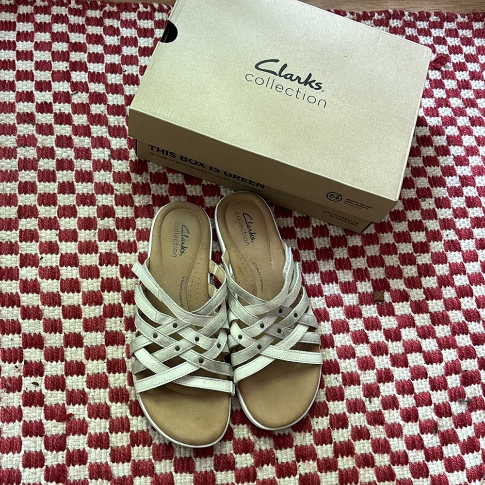 Beige Clark sandals